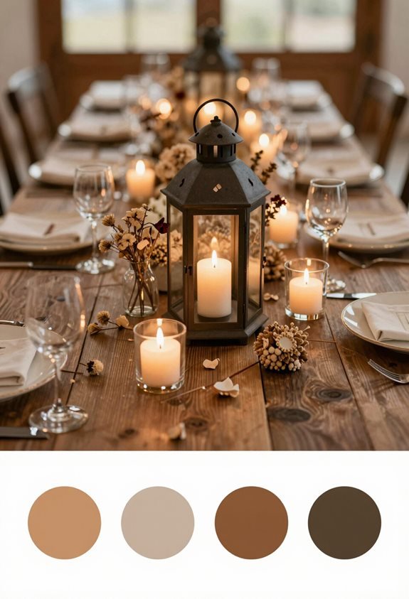 rustic lantern centerpiece decor