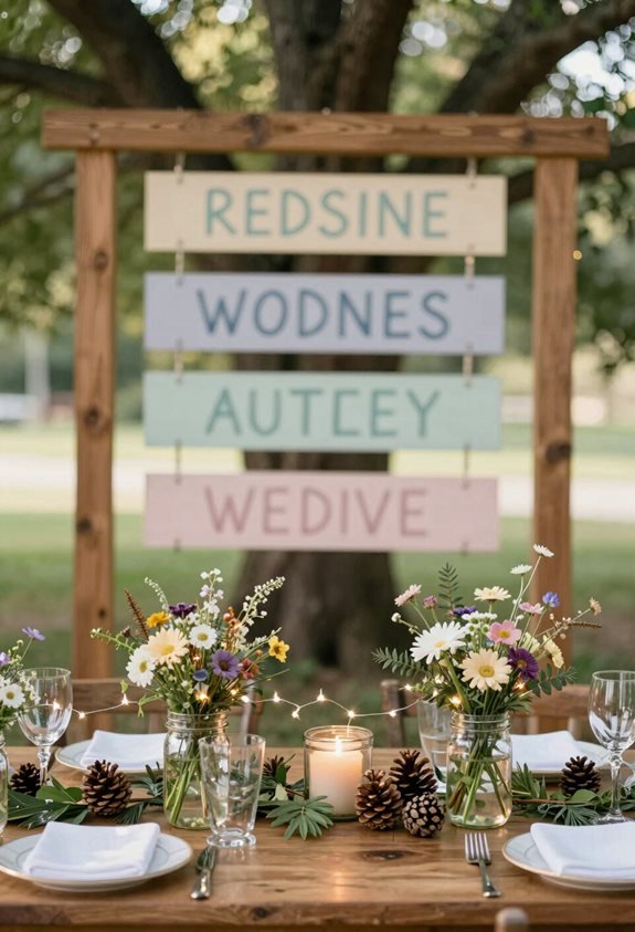 rustic wooden wedding backdrop