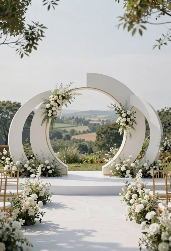 sculptural circle arches elegance