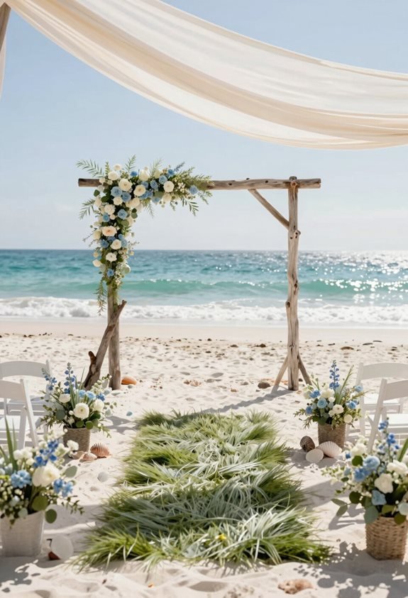 seagrass rugs for ceremony