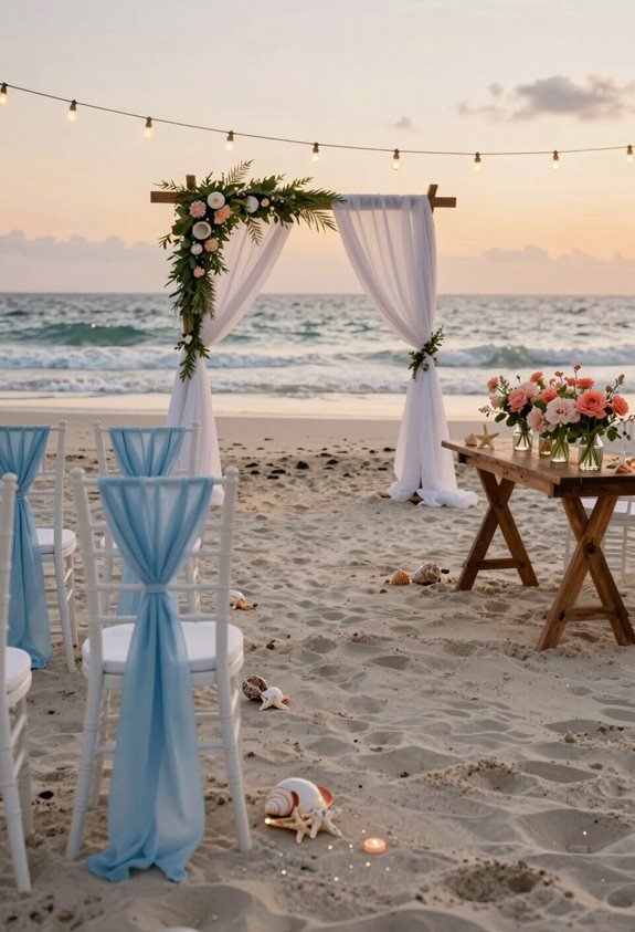 seaside nuptial decoration ideas