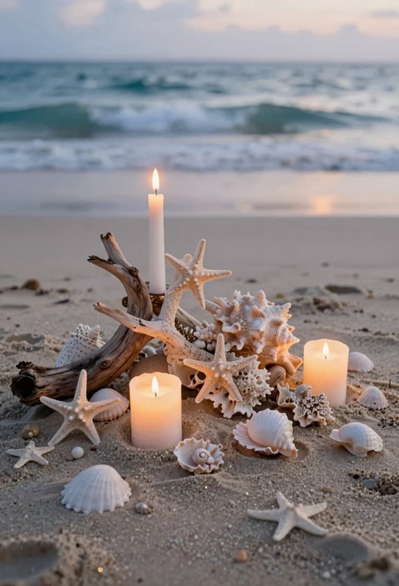 seaside wedding centerpiece decor