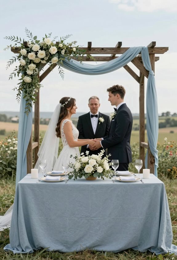 seasonal dusty blue weddings