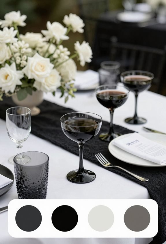 stylish signature cocktail presentation