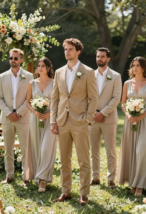 stylish tan soft suits