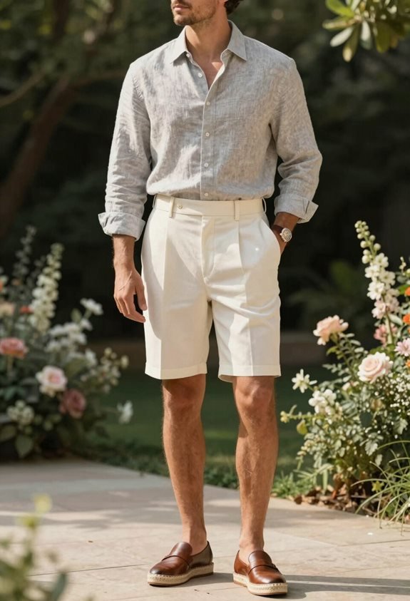 summer linen shirt ensemble