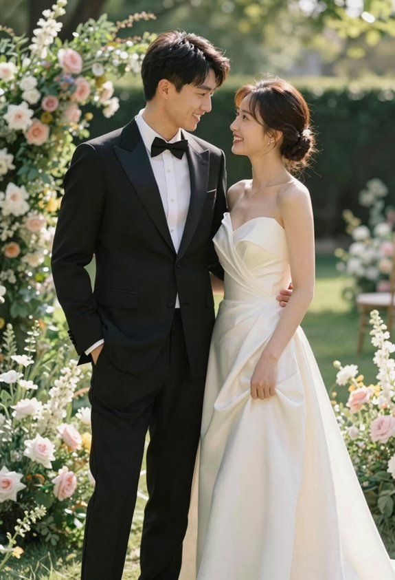 timeless tuxedo and gown