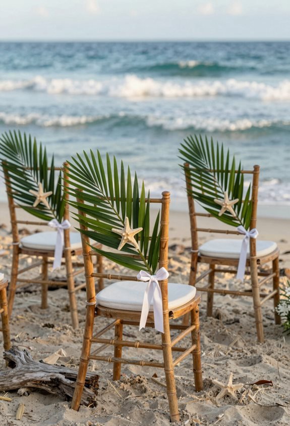tropical bamboo wedding decor