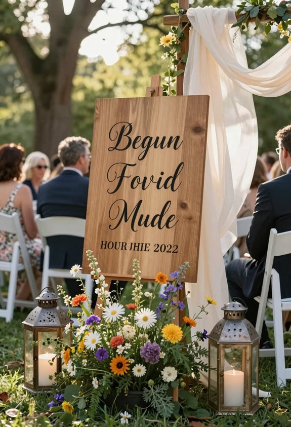 unique ceremony sign ideas