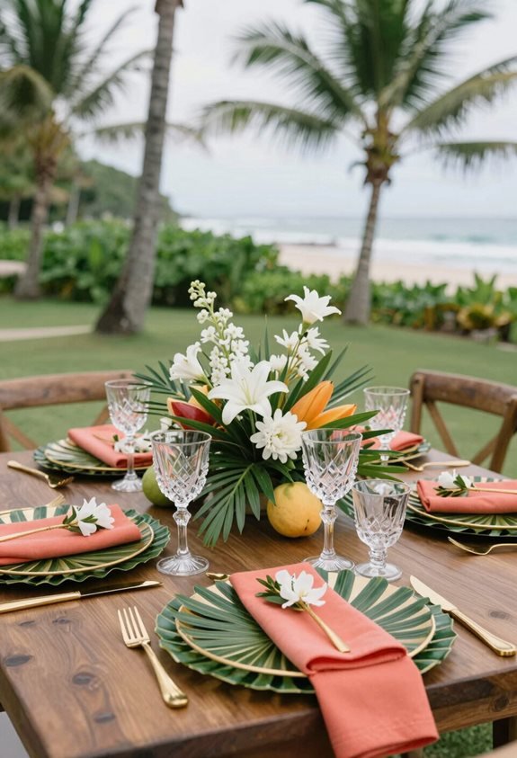 vibrant tropical wedding decor