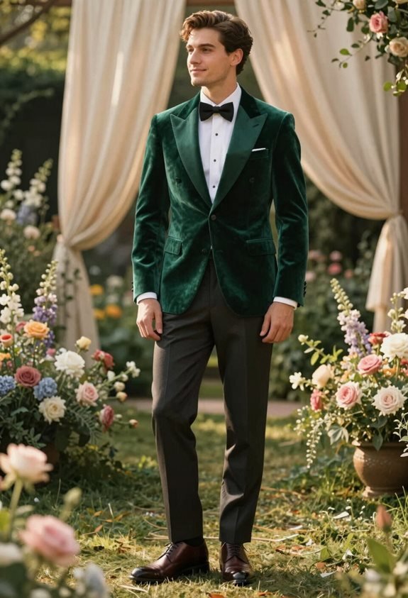 vintage velvet wedding jacket