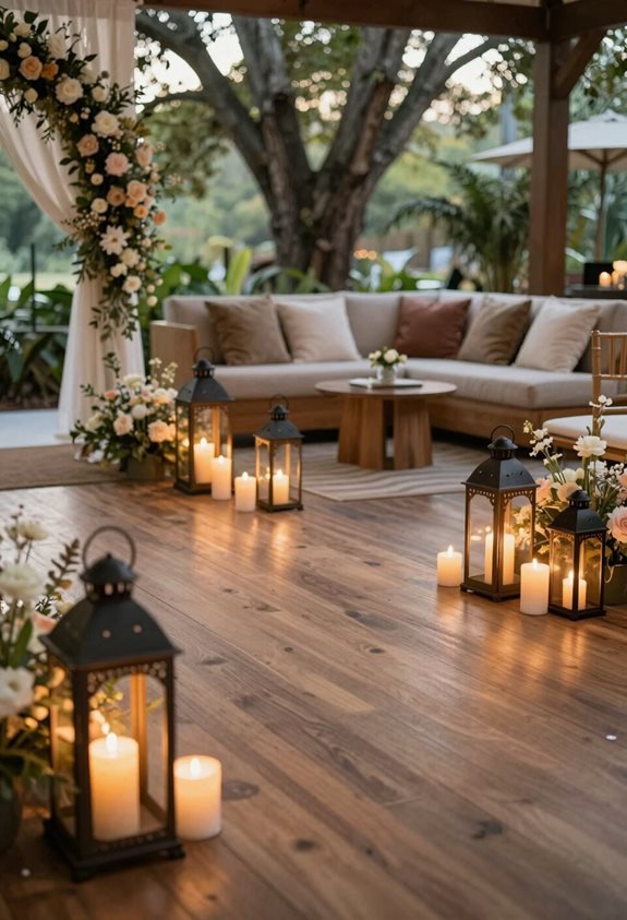 warm glow of lanterns