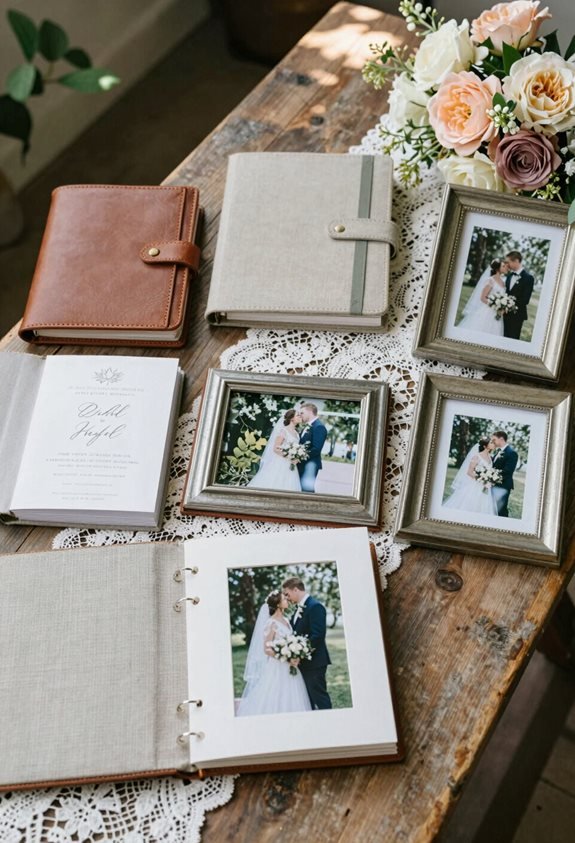 wedding albums and frames