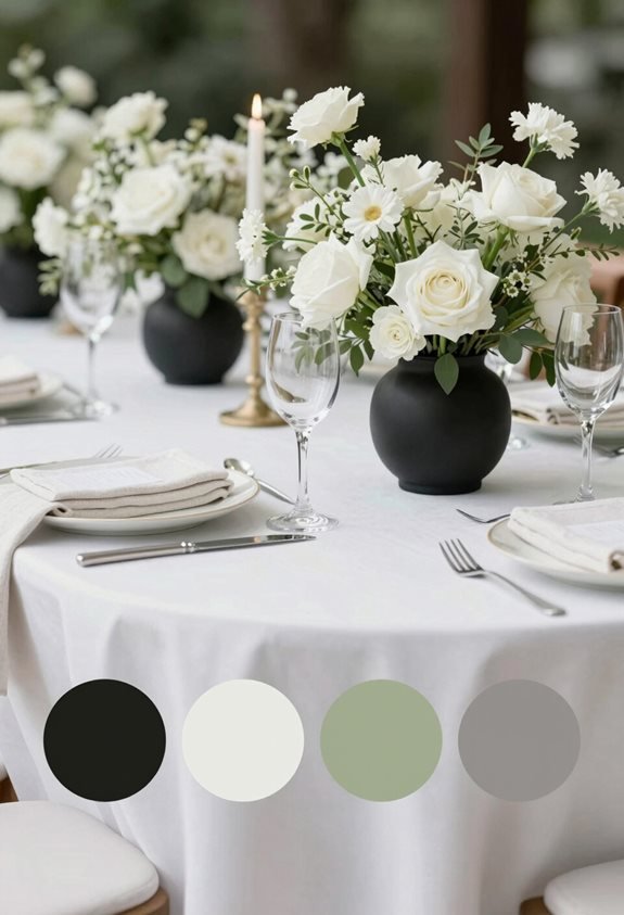 white floral arrangements centerpiece