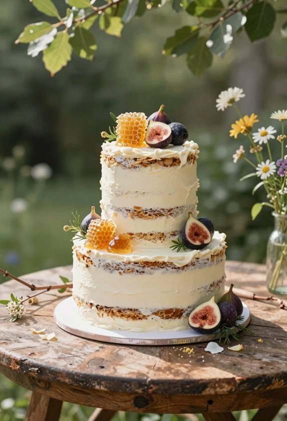 almond honeycomb figs rustic