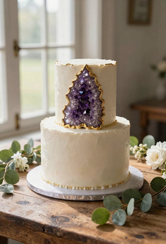 amethyst crystal gold accents