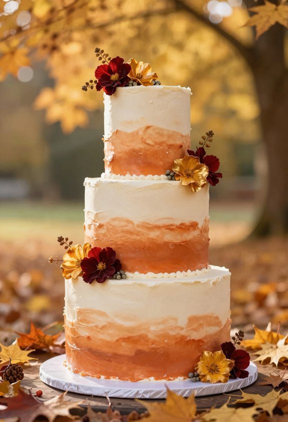 autumn inspired orange ombre