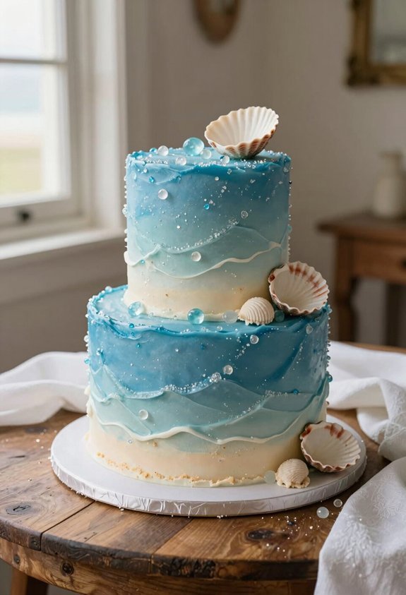 beach inspired elegant dessert