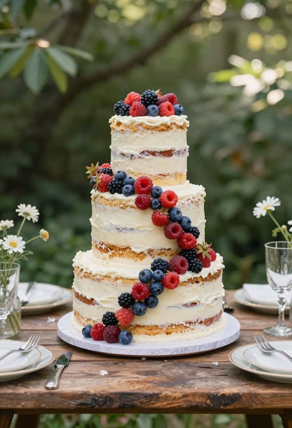 berry garland cake decor