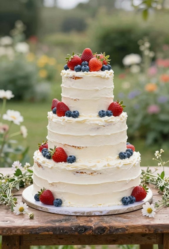 berry topped elegant cake
