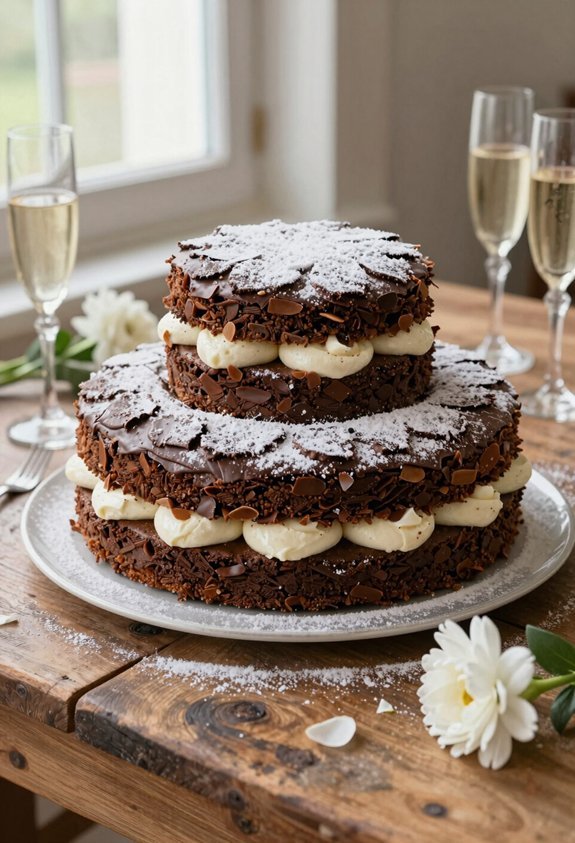chocolate almond cake elegance