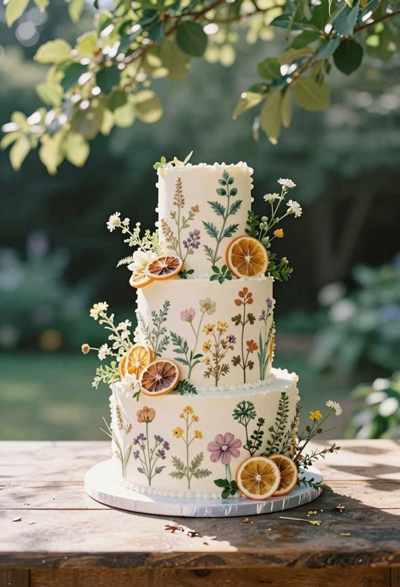 citrus herb layered cake