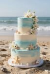 coastal beach wedding cakes