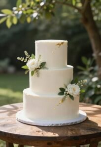 contemporary sleek wedding cakes