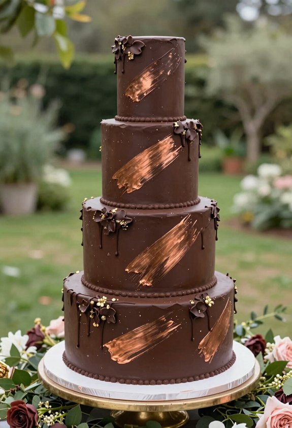 copper brushed chocolate elegance