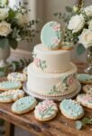 cute wedding cake cookies