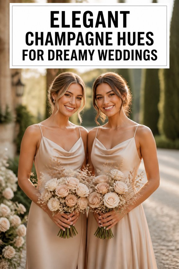 dazzling champagne bridesmaid dresses