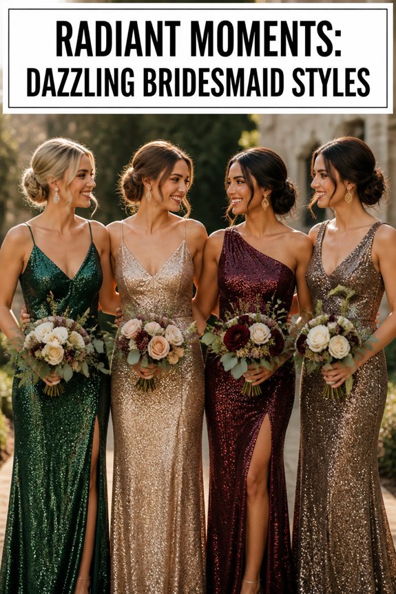 dazzling sequin bridesmaid dresses