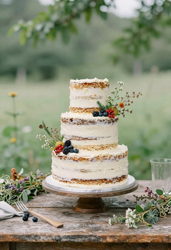 earthy herbal berry cake