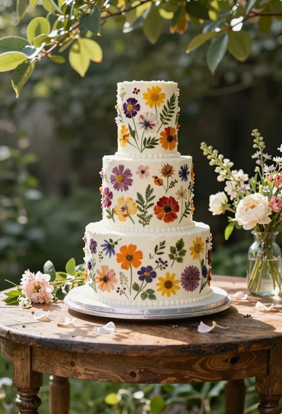 edible floral cake decoration