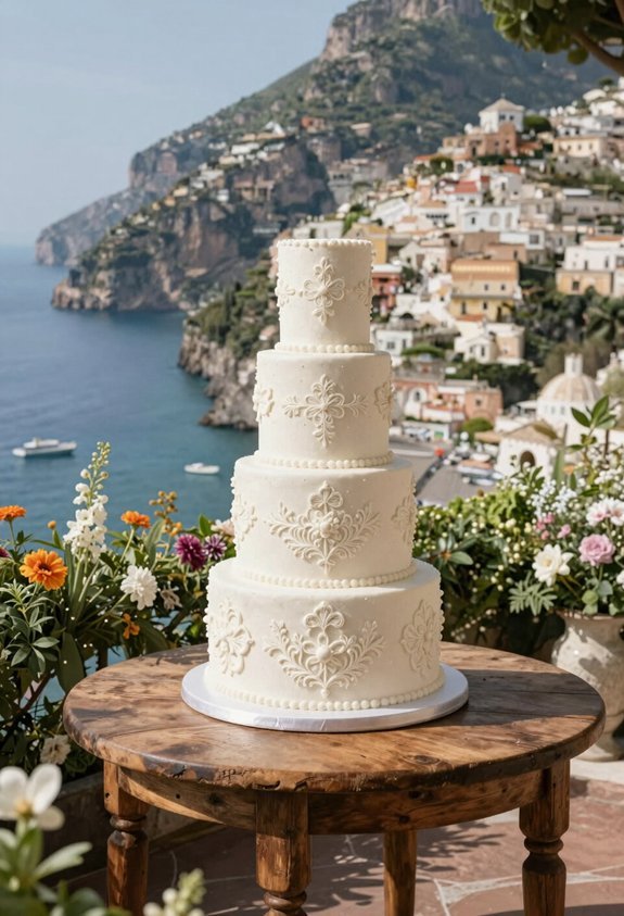 elegant amalfi inspired cake