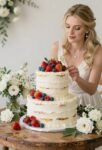 elegant berry wedding cake