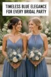 elegant blue bridesmaid dresses