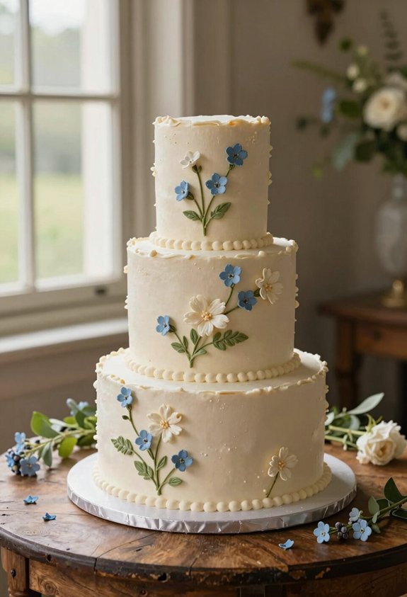 elegant blue flower cascade