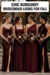 elegant burgundy bridesmaid dresses
