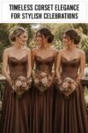 elegant corset bridesmaids dresses