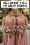 elegant dusty rose bridesmaid dresses