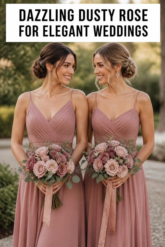 elegant dusty rose bridesmaid dresses