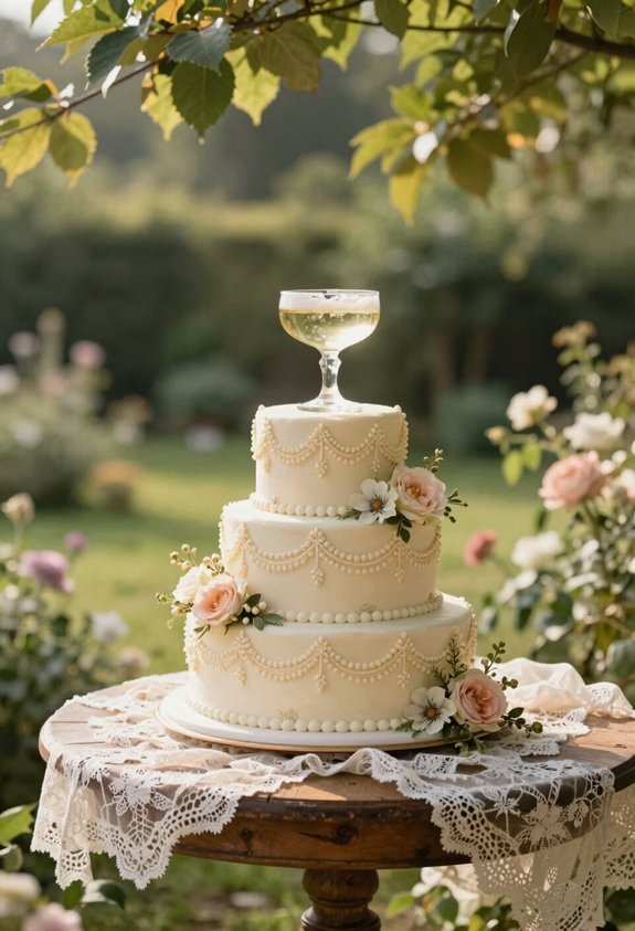 elegant floral gold accents