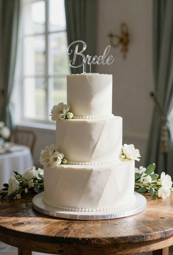 elegant geometric fondant design