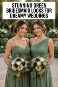 elegant green bridesmaid dresses
