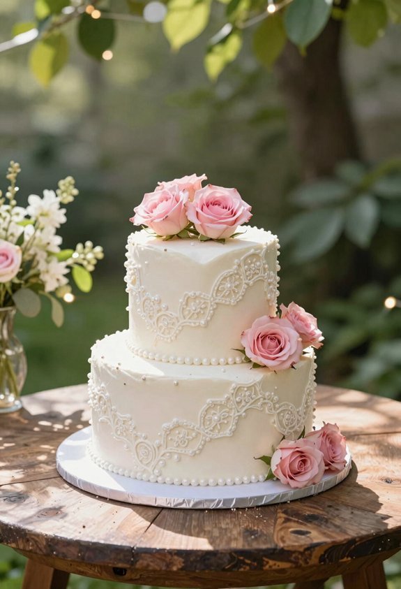 elegant heart with rose