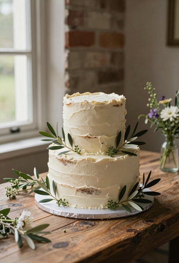 elegant herb adorned cake