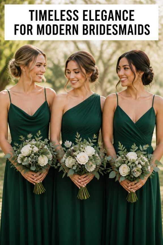 elegant hunter green dresses