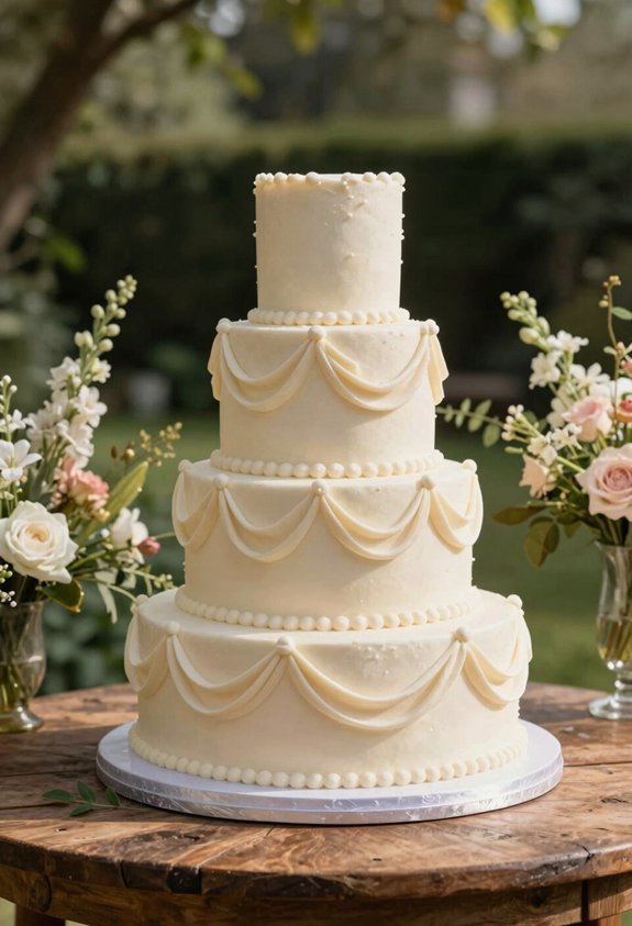 elegant ivory draped swag