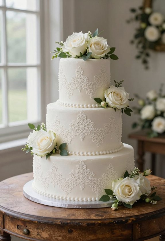 elegant lace and pearls